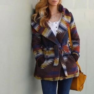 Cozy Mossimo Aztec Navajo Wrap Blanket Jacket